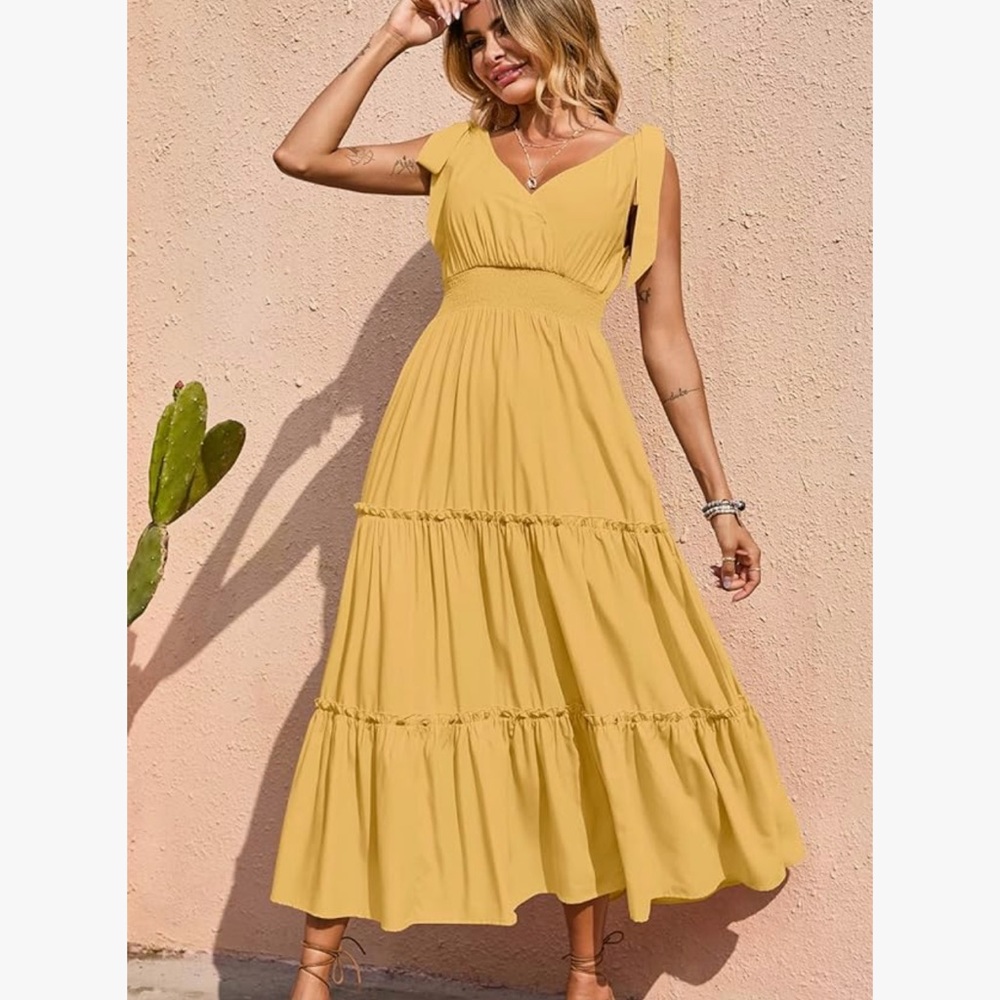 Chic Mustard Maxi Dress
